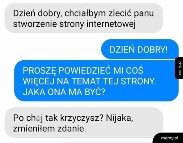 Zlecenie na stworzenie strony internetowej