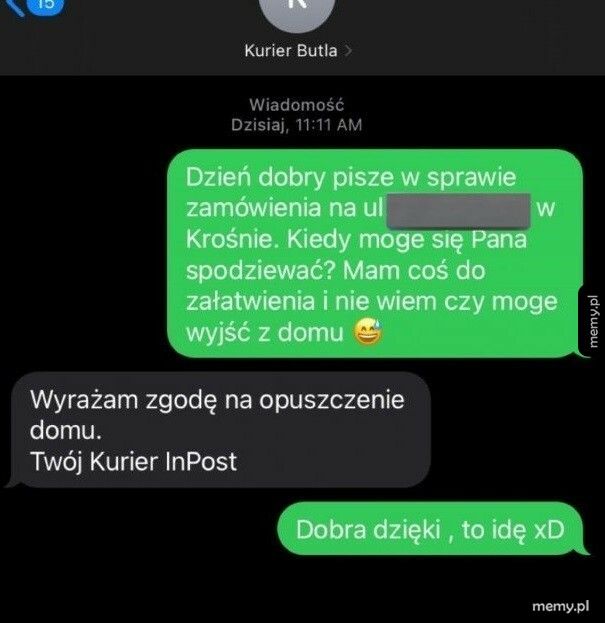 Pytanie do kuriera