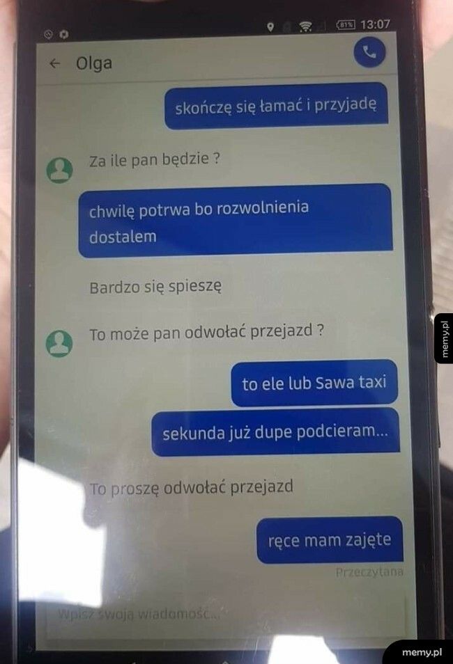 Kierowca z rozwolnieniem