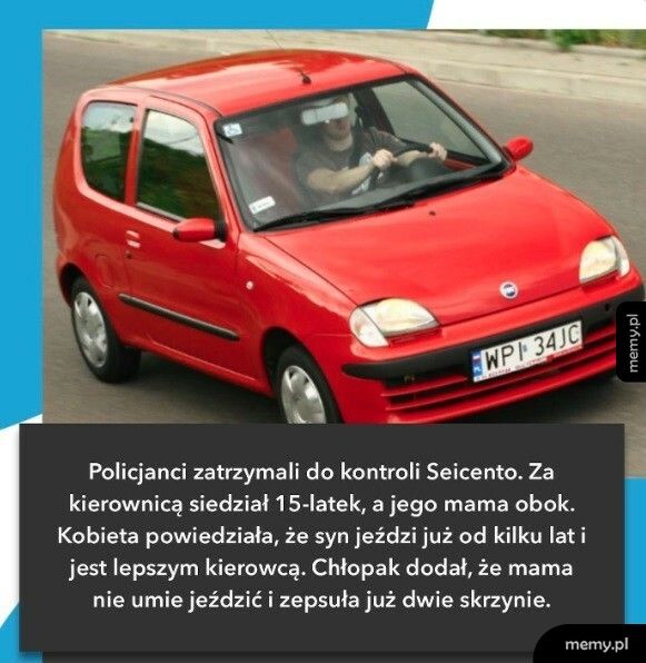 15-latek za kierownicą