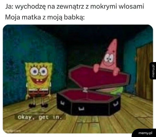 Wyjście z mokrymi włosami