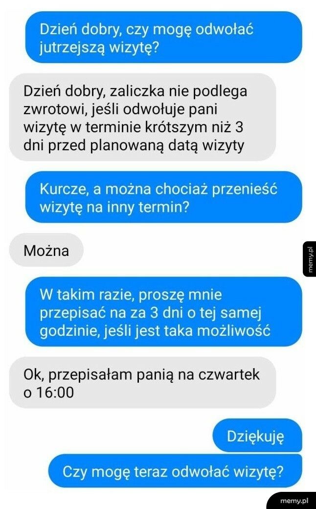 Odwołanie wizyty