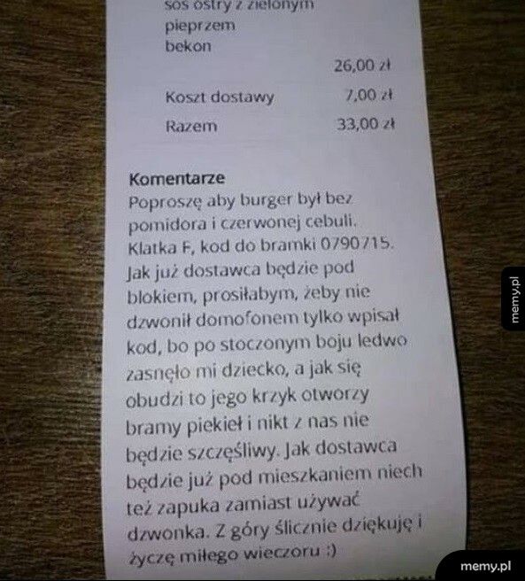 Zamawianie jedzenia, kiedy masz małe dziecko