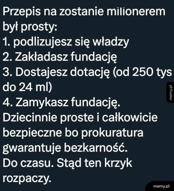 przepis na milionera