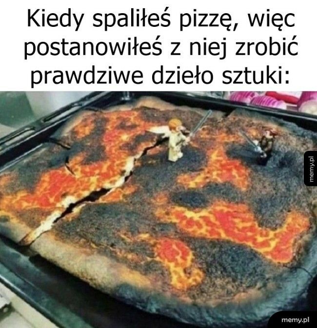 Spalona pizza
