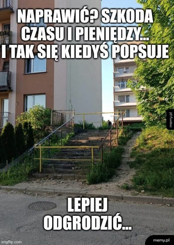 Co zrobić gdy schody na osiedlu się popsuły?