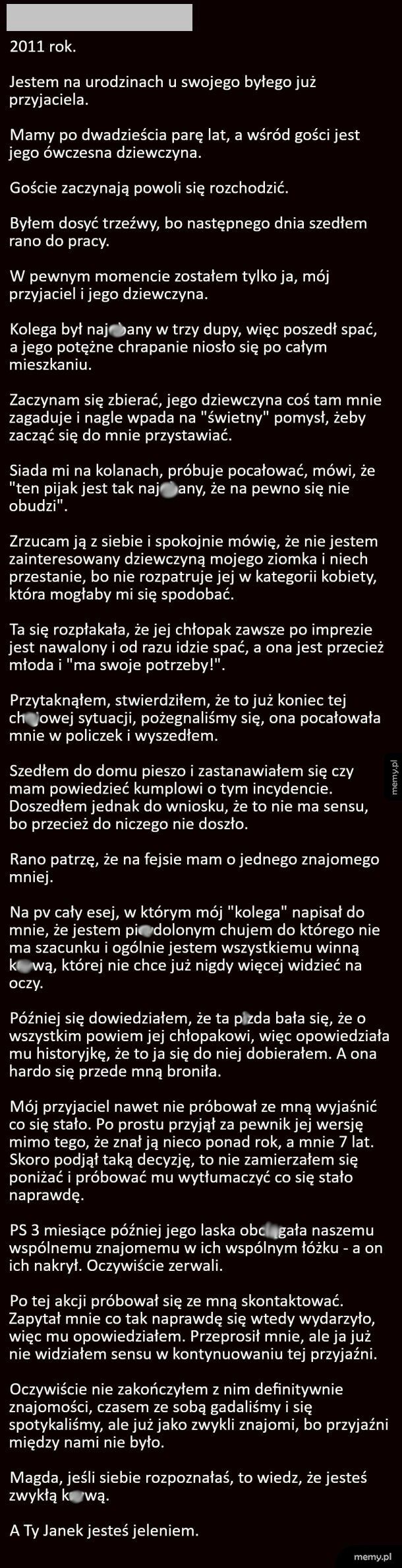 Kiedy Twój przyjaciel wolał wymienić cię na szona