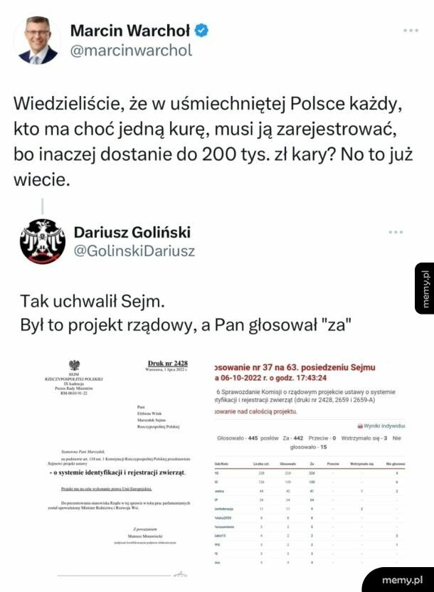 Nie zapomnijcie zarejestrować swojej kury