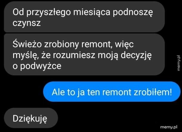 Czynsz poszedł w górę