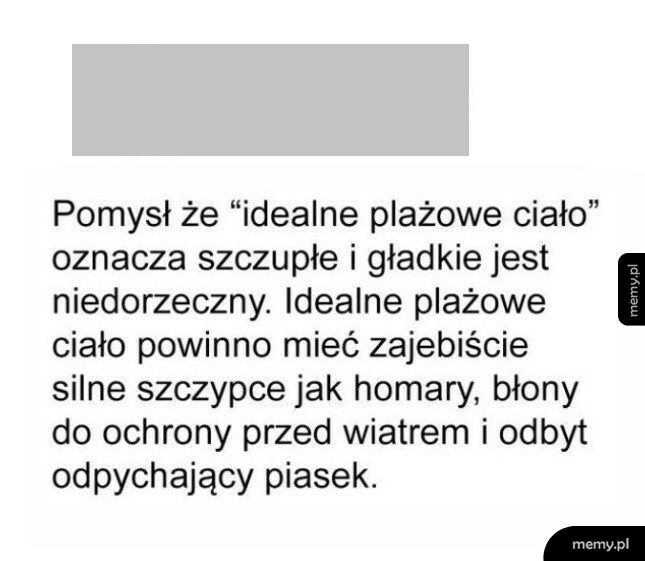 Idealne plażowe ciało