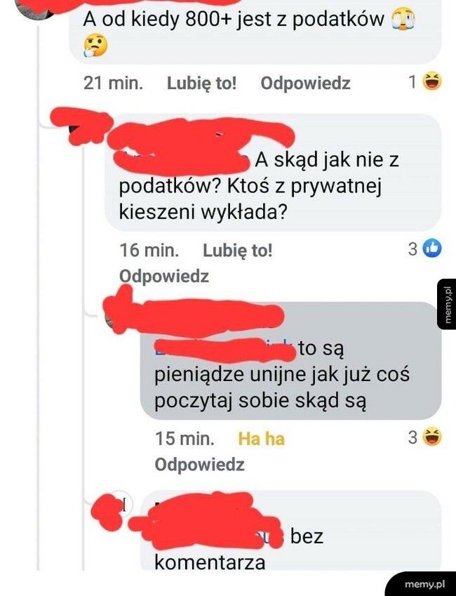 "A od kiedy 800+ jest z podatków"