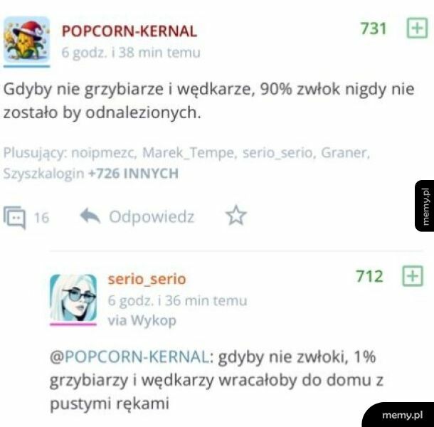 Grzybiarze i wędkarze