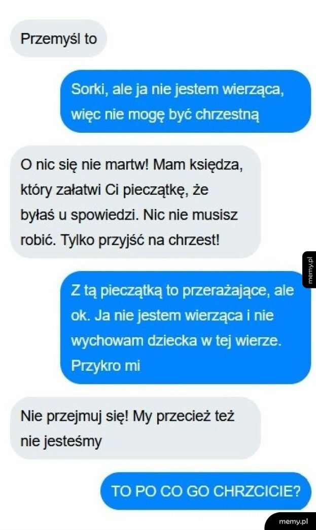 Namawianie do bycia chrzestną