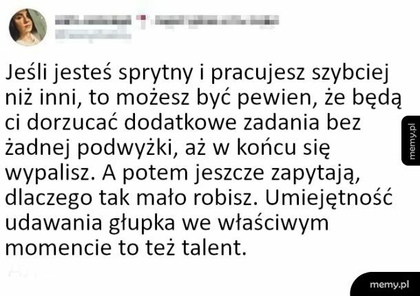 To też talent