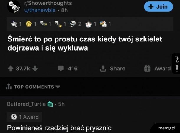 Przemyślenia pod prysznicem