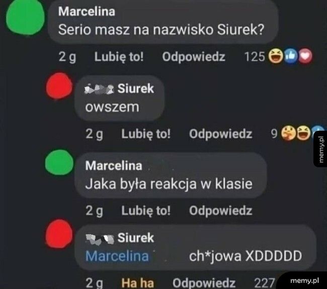 Reakcja na nazwisko