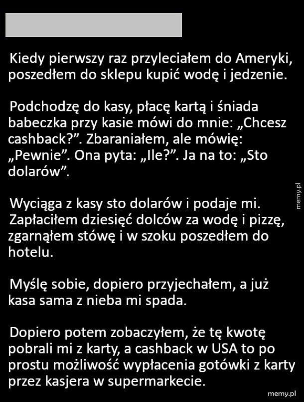 Pierwszy raz w Ameryce