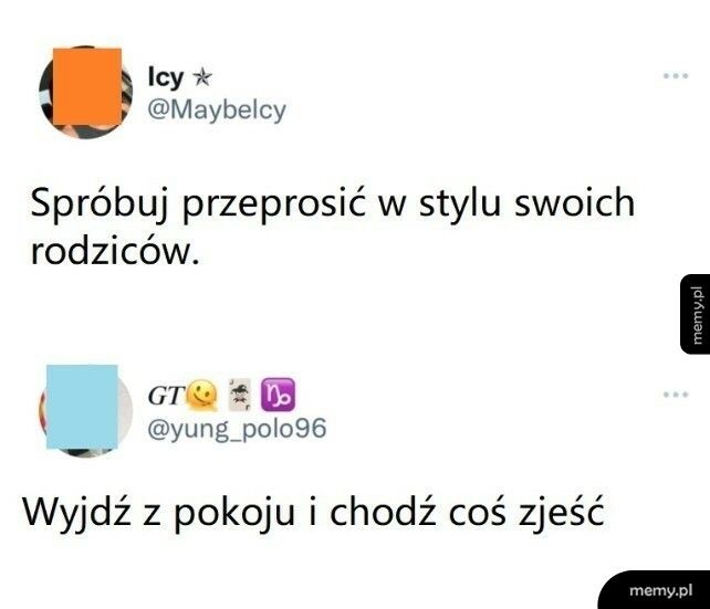 Przeprosiny w stylu rodziców