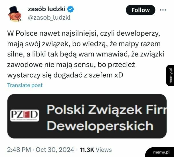 Związki to komunizm, a nie, czekaj