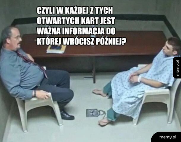 Tysiące otwartych kart