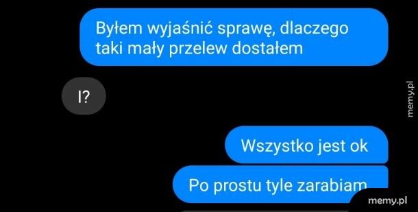 Za mały przelew