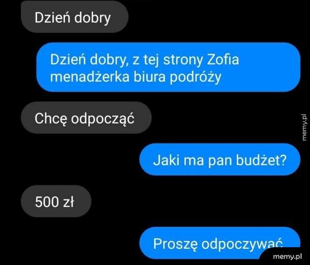 Budżet na odpoczynek