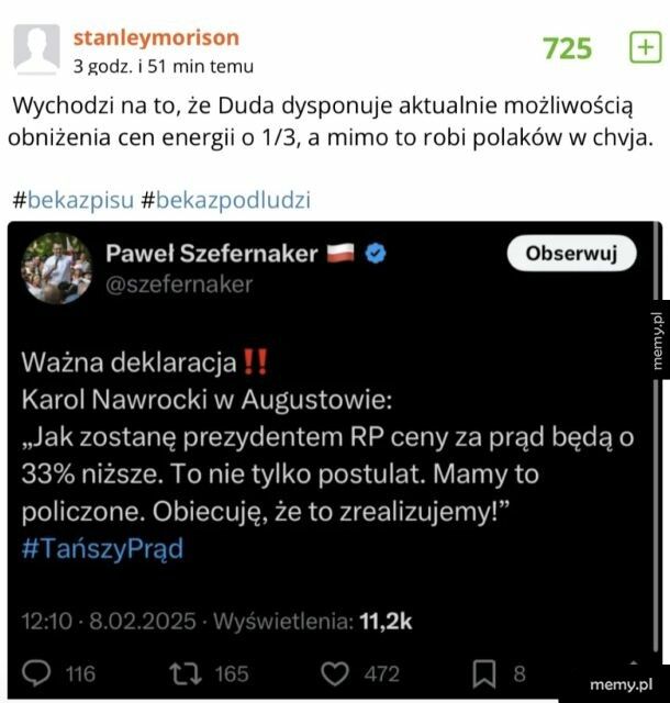 Bo prezydent chvja może, ale debile się nabiorą xD