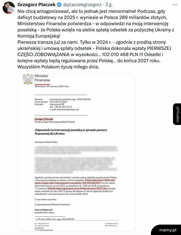 A wy jak tam? Dalej sami spłacacie swoje odsetki?