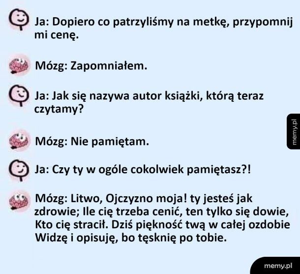 Krótko o mojej pamięci