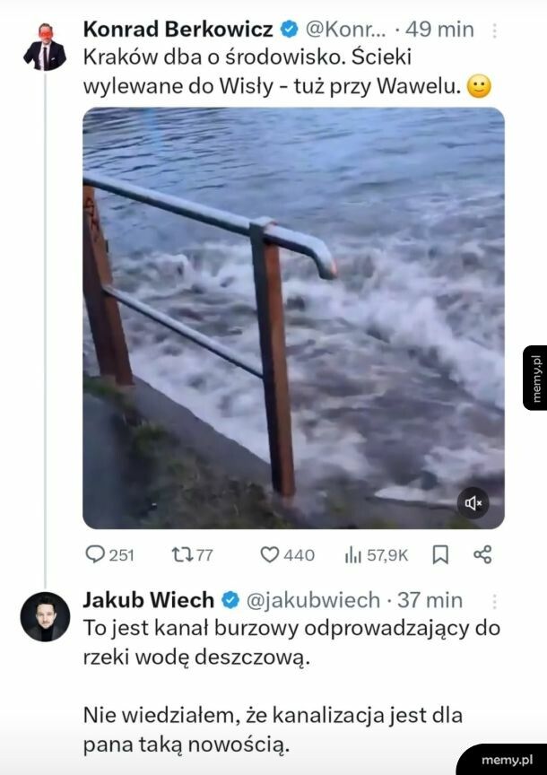 Kanał burzowy czy tam ścieki co za różnica xd