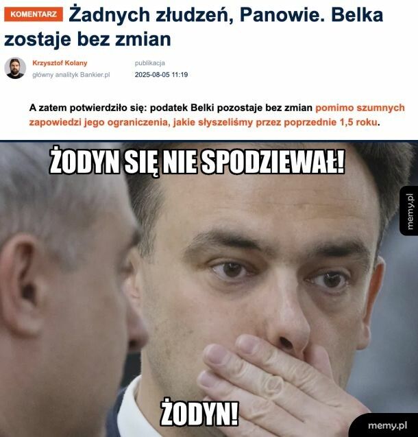 Jestem zaskoczony