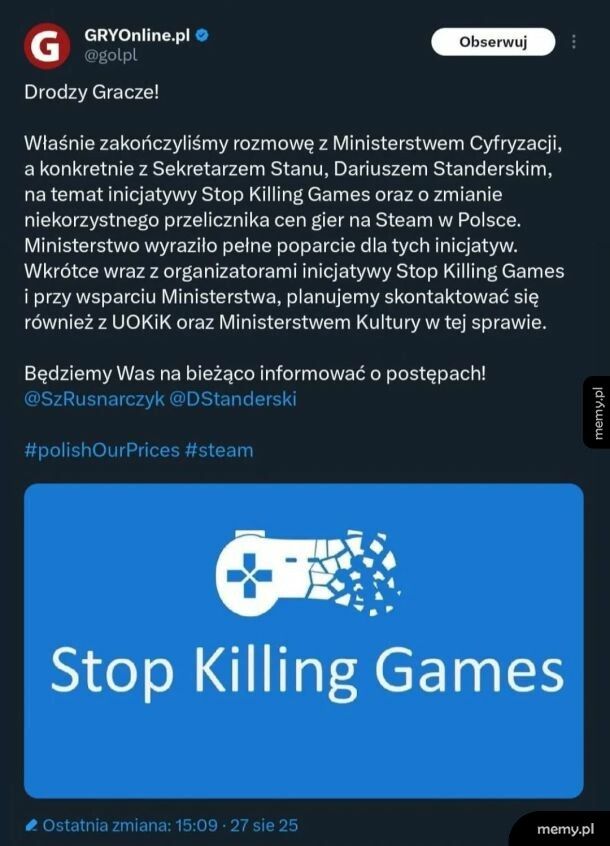 Zmiana niekorzystnego przelicznika cen gier w Polsce