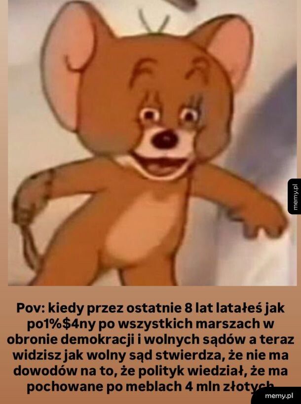 Nie da się ustalić z jaką prędkością chował te pieniądze do szafy- umarzam sprawę!
