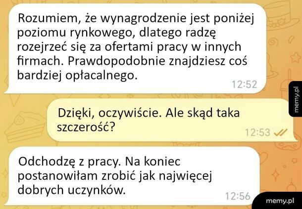 Szczerość na koniec