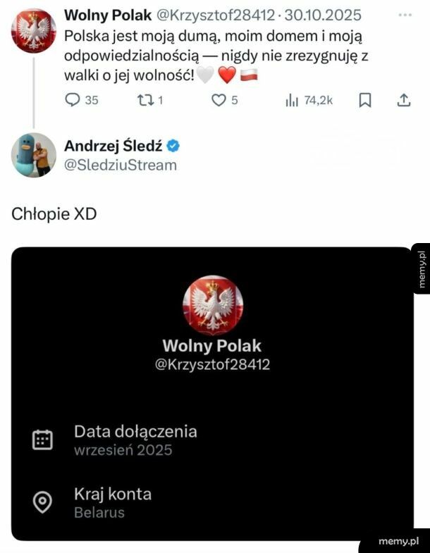 Zaczęło się wielkie sprawdzanie narodowości rzekomych polskich patriotów :D