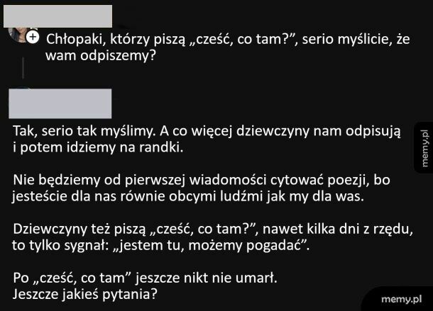 Co jest złego w zaczynaniu w ten sposób rozmowy?