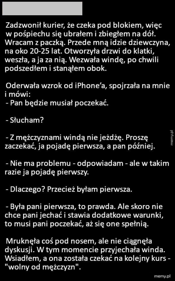 Sytuacja przy windzie