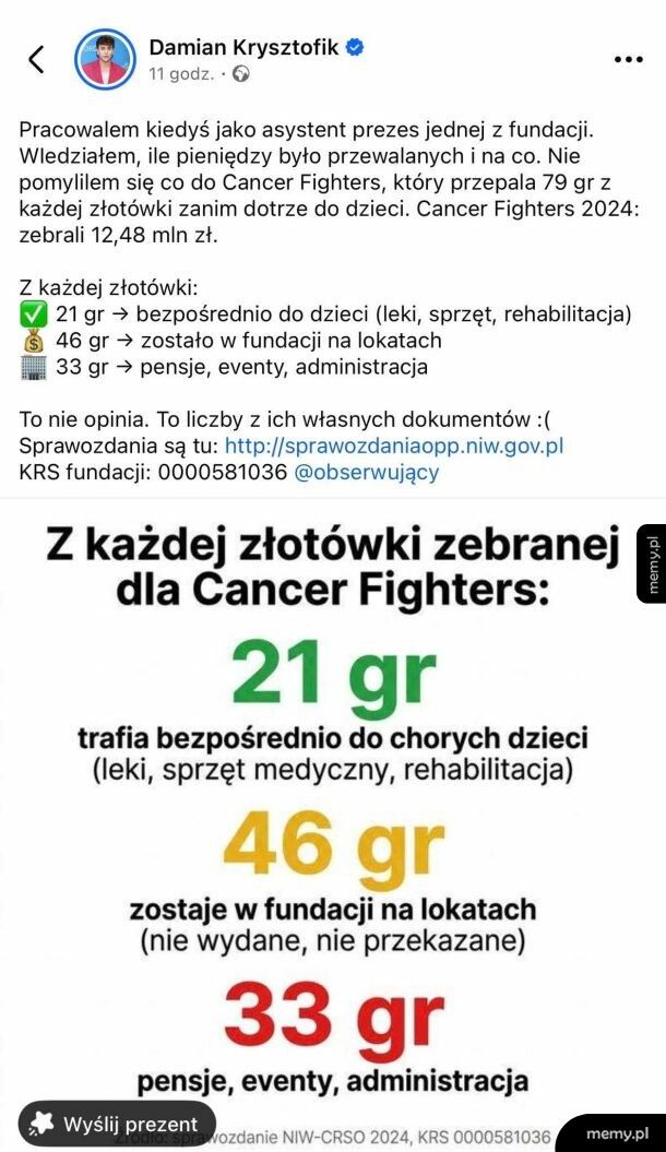 Wyskakiwać z hajsu szlachta walczy z rakiem