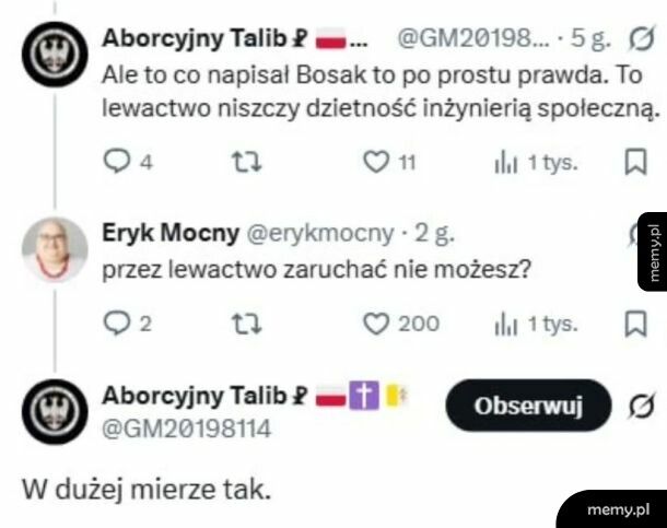 Wszystko przez lewactwo