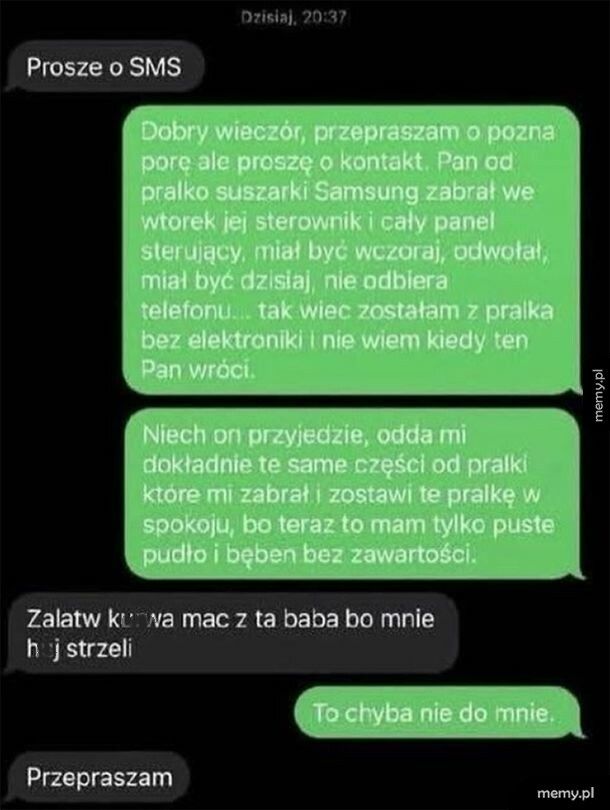 Ale przeprosił
