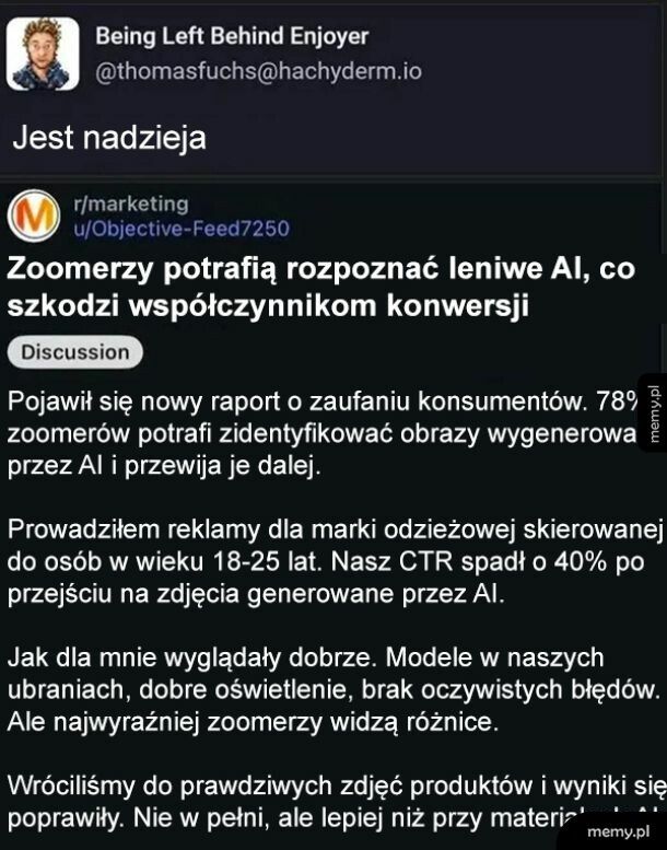 Mem: Nasz gatunek się adaptuje do spie**olonych czasów