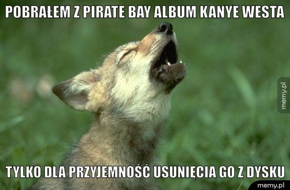 Pobrałem z pirate bay album Kanye Westa Tylko dla przyjemność usunięcia go z dysku