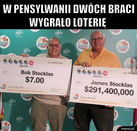              W Pensylwanii dwóch braci            wygrało loteri 