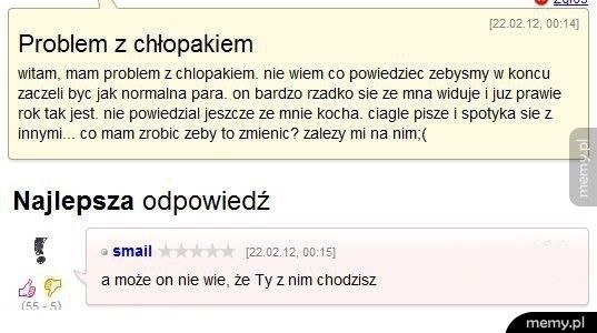 Problem z chłopakiem