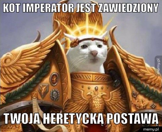 Kot imperator jest zawiedziony Twoja heretycką postawą