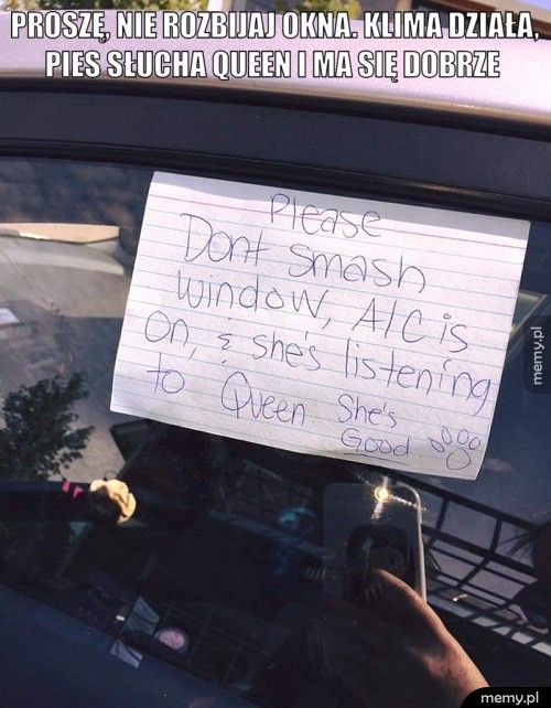 Proszę, nie rozbijaj okna.