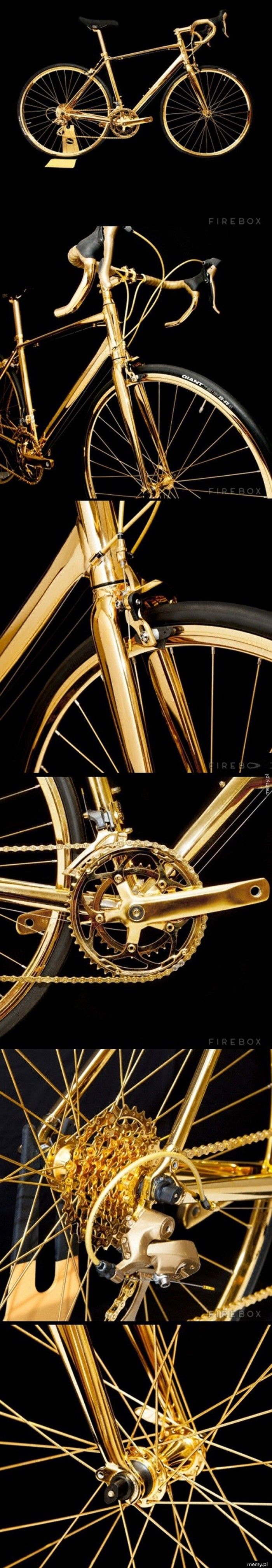 Rower prawie w całości pokryty 24-karatowym złotem. Kosztuje 250.000 dolarów
