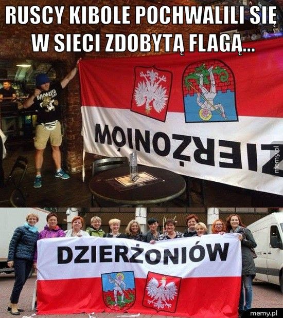 Ruscy kibole pochwalili się w sieci zdobytą flagą...  