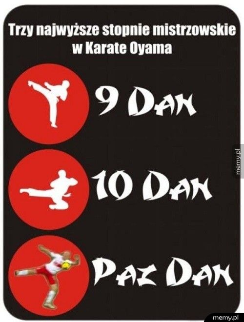 3 najwyższe stopnie w karate
