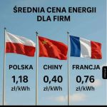 Średnia cena energii dla firm